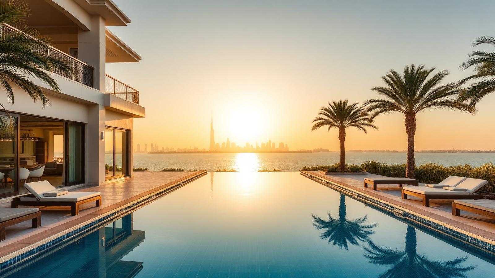 Guest-ready Dubai holiday home with fresh linen and welcome tray